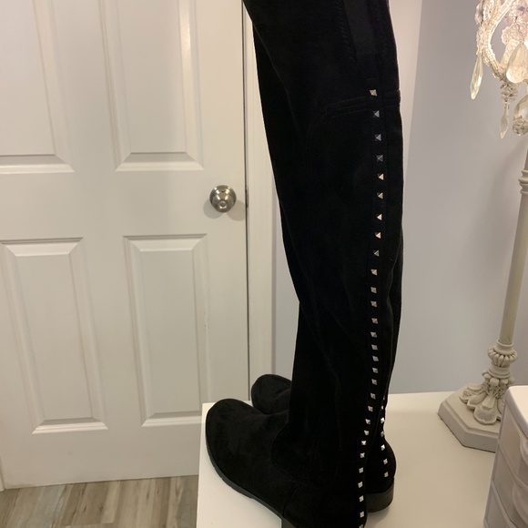 NWOT Marc Fisher Black Suede Knee High Boots - Picture 12 of 12